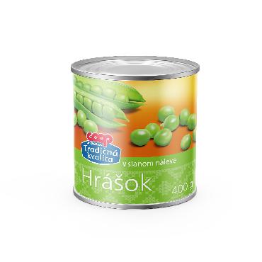 COOP Hrášok sterilizovaný 400g TK